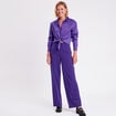 Chemise manches longues violet femme