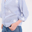 Blouse col tunisien blanc femme