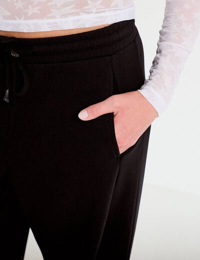 Jogging large taille standard noir femme