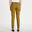 Pantalon cigarette ceintur&eacute; vert kaki femme