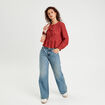 Blouse manches longues vieux rose femme