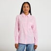 Chemise brod&eacute;e manches longues rose femme