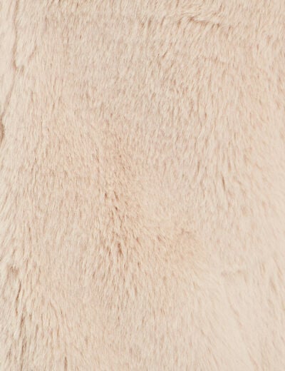 Parka r&eacute;versible &agrave; capuche beige femme