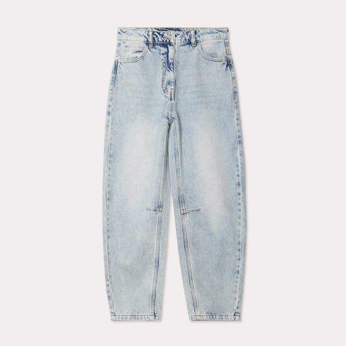 Jeans balloon denim bleach femme