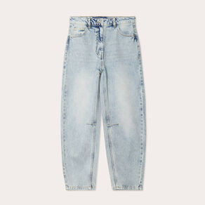 Jeans balloon denim bleach femme