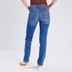 Jeans droit taille haute denim stone femme