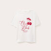 T-shirt manches courtes ecru femme