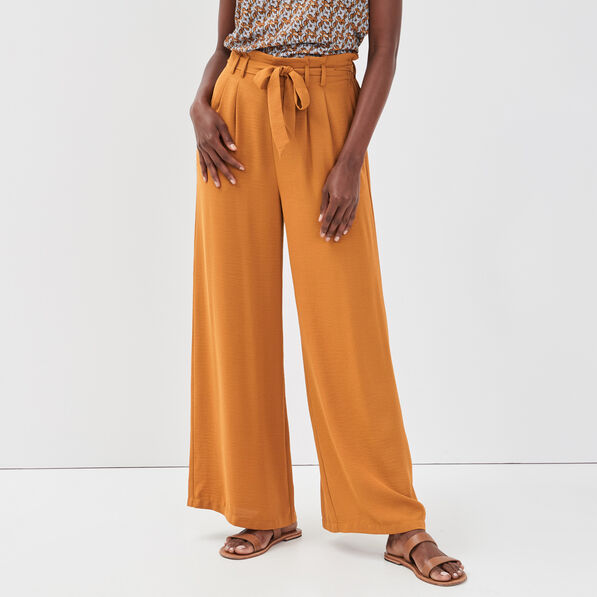 pantalon large fluide camel femme Pantalon large fluide camel femme