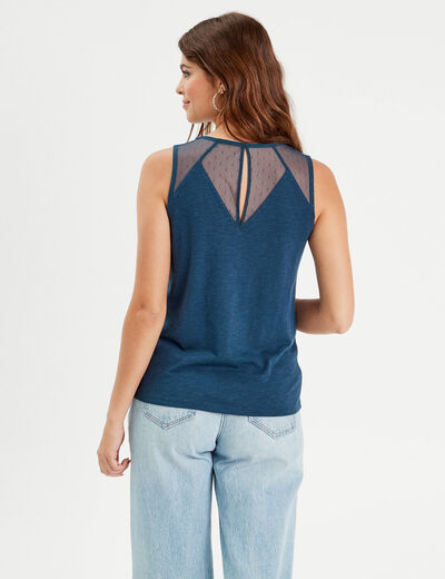 Débardeur sans manches bleu femme