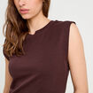 Débardeur sans manches marron foncé femme