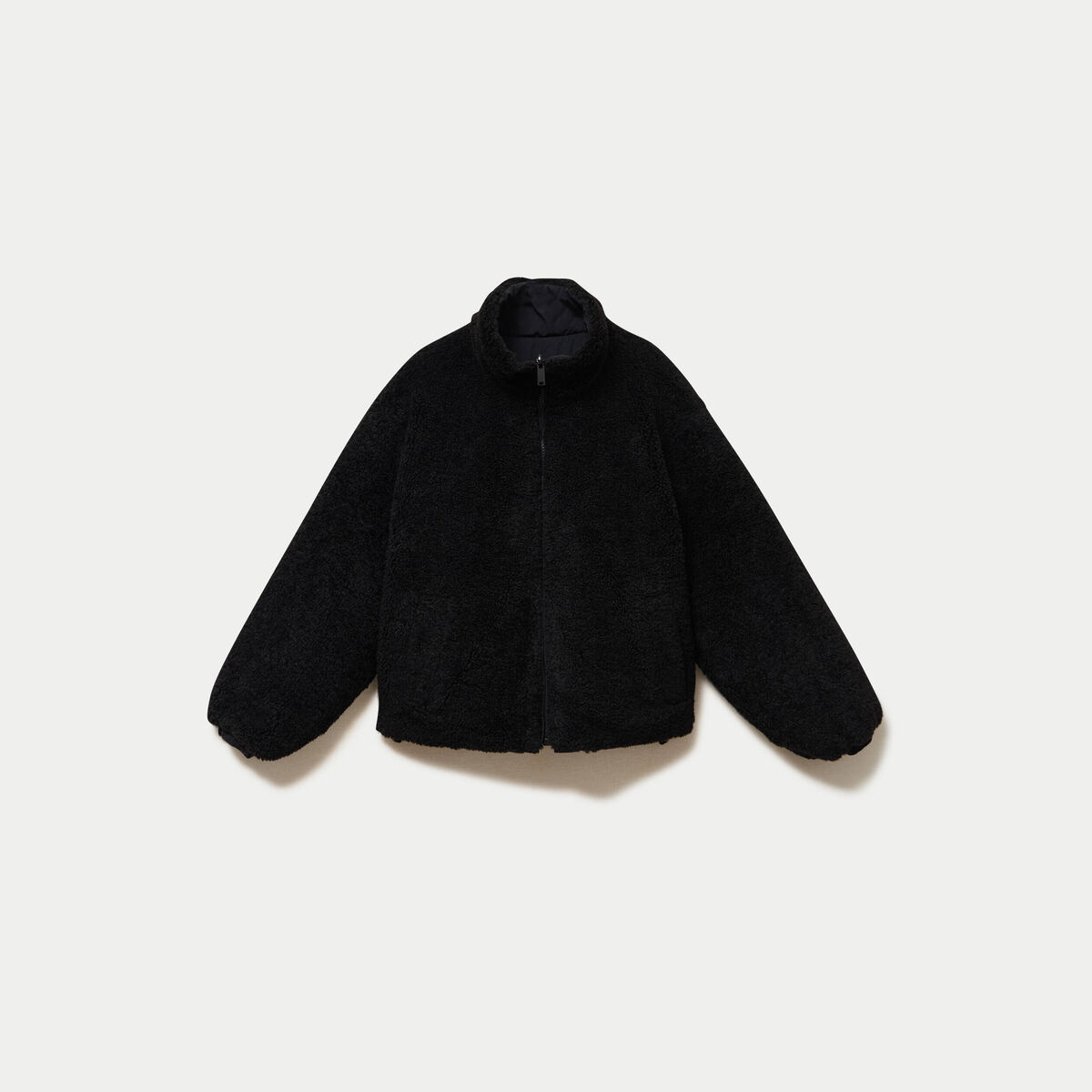 Parka r&eacute;versible effet polaire noir femme