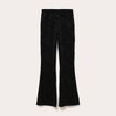 Pantalon bootcut effet dentelle noir femme