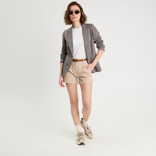 short chino ceinture sable femme Short chino ceinturé sable femme