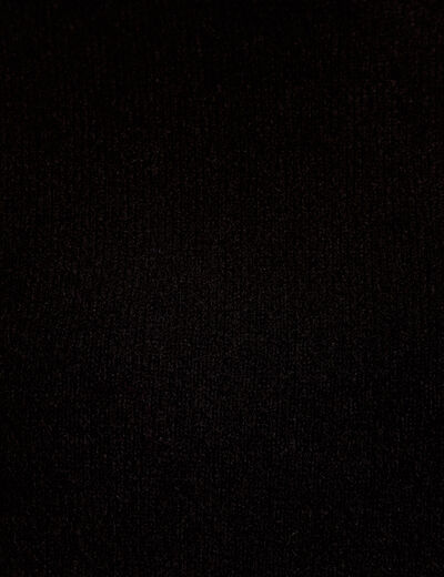 Robe pull droite manches longues noir femme