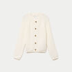 Gilet manches longues ecru femme
