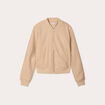 Veste teddy zippée beige femme