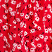 Robe évasée manches courtes rouge femme