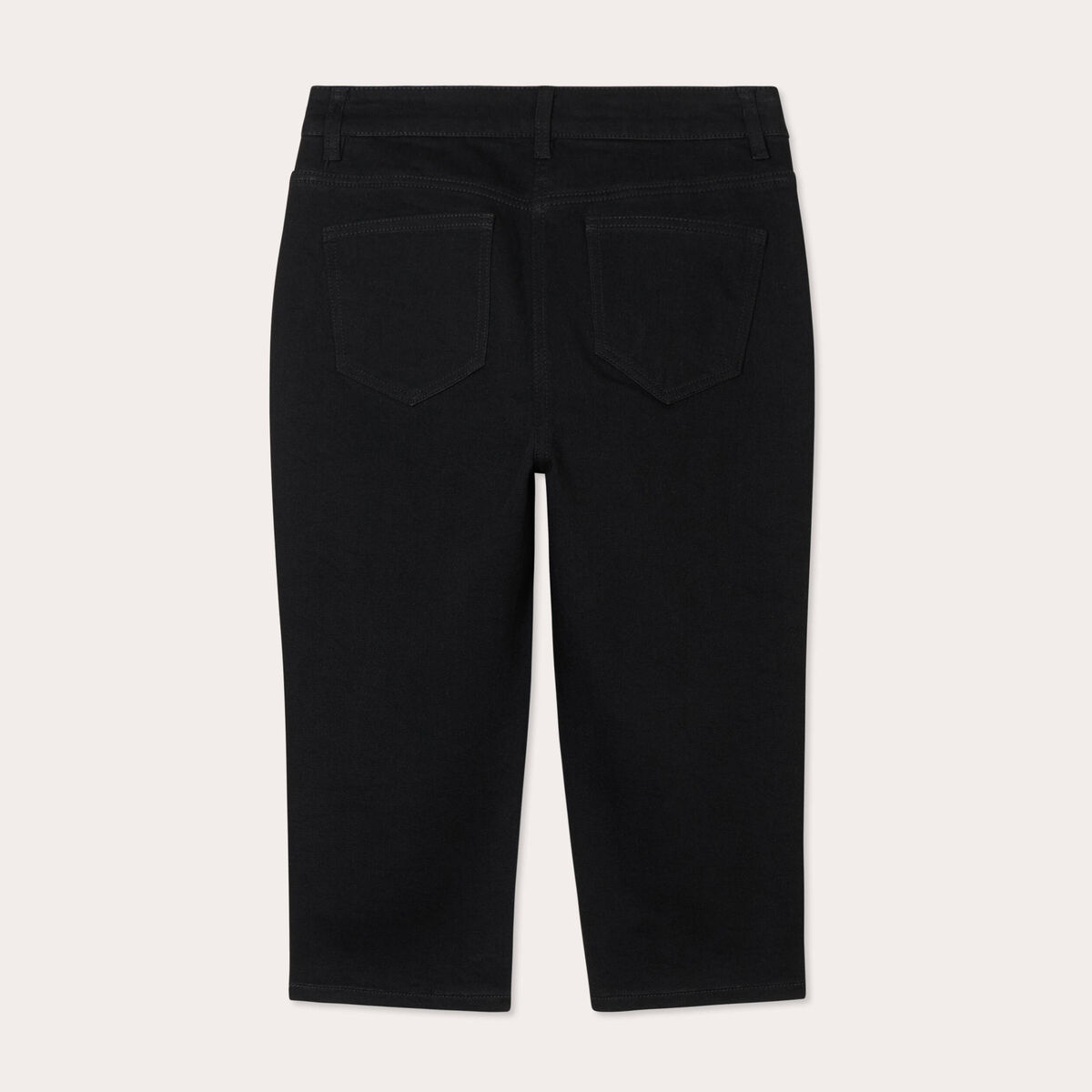 Jeans capri denim noir femme