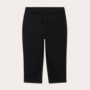 Jeans capri denim noir femme