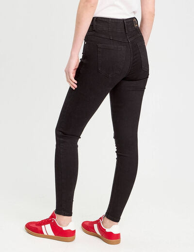 Jeans skinny 5 poches denim noir femme