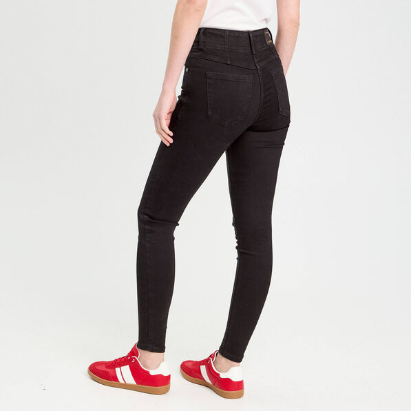jeans skinny 5 poches denim noir femme Jeans skinny 5 poches denim noir femme