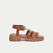 Sandales camel femme