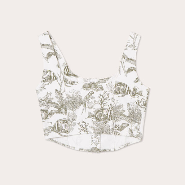 Bustier en jean multicolore femme