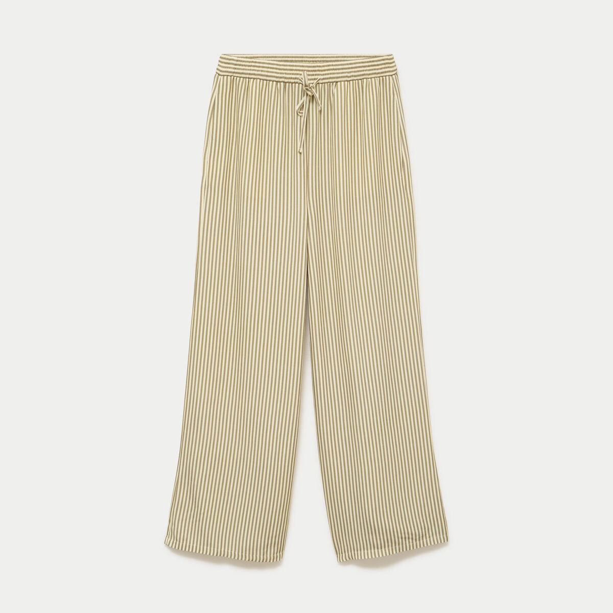 Pantalon large taille standard jaune femme