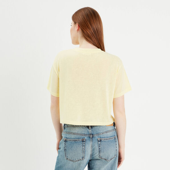t shirt manches courtes jaune clair femme T-shirt manches courtes jaune clair femme