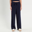 Pantalon large style jogging bleu marine femme