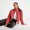 Veste matelass&eacute;e zipp&eacute;e vieux rose femme