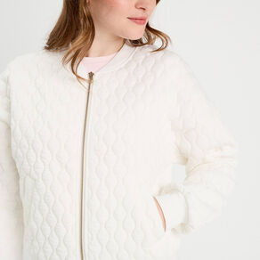 veste matelassee zippee blanc femme Veste matelassée zippée blanc femme