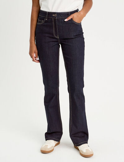 Jeans flare denim brut femme