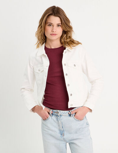 Veste en jean ecru femme