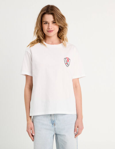 T-shirt manches courtes Disney blanc femme