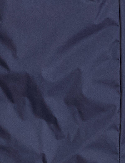 Parka à capuche réversible bleu marine femme