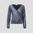 Blouse manches longues gris clair femme