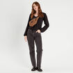 Pull dos en dentelle noir femme
