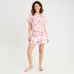 Chemise manches courtes rose fushia femme
