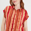 Chemise manches courtes rouge femme