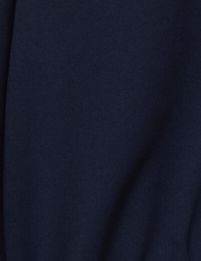 Veste zipp&eacute;e d&eacute;tail dentelle bleu marine femme
