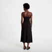 Robe longue droite en maille noir femme