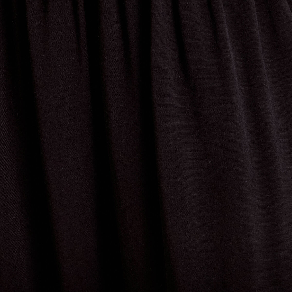 Robe longue évasée noir femme
