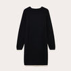 Robe pull d&eacute;tails de boutons noir femme