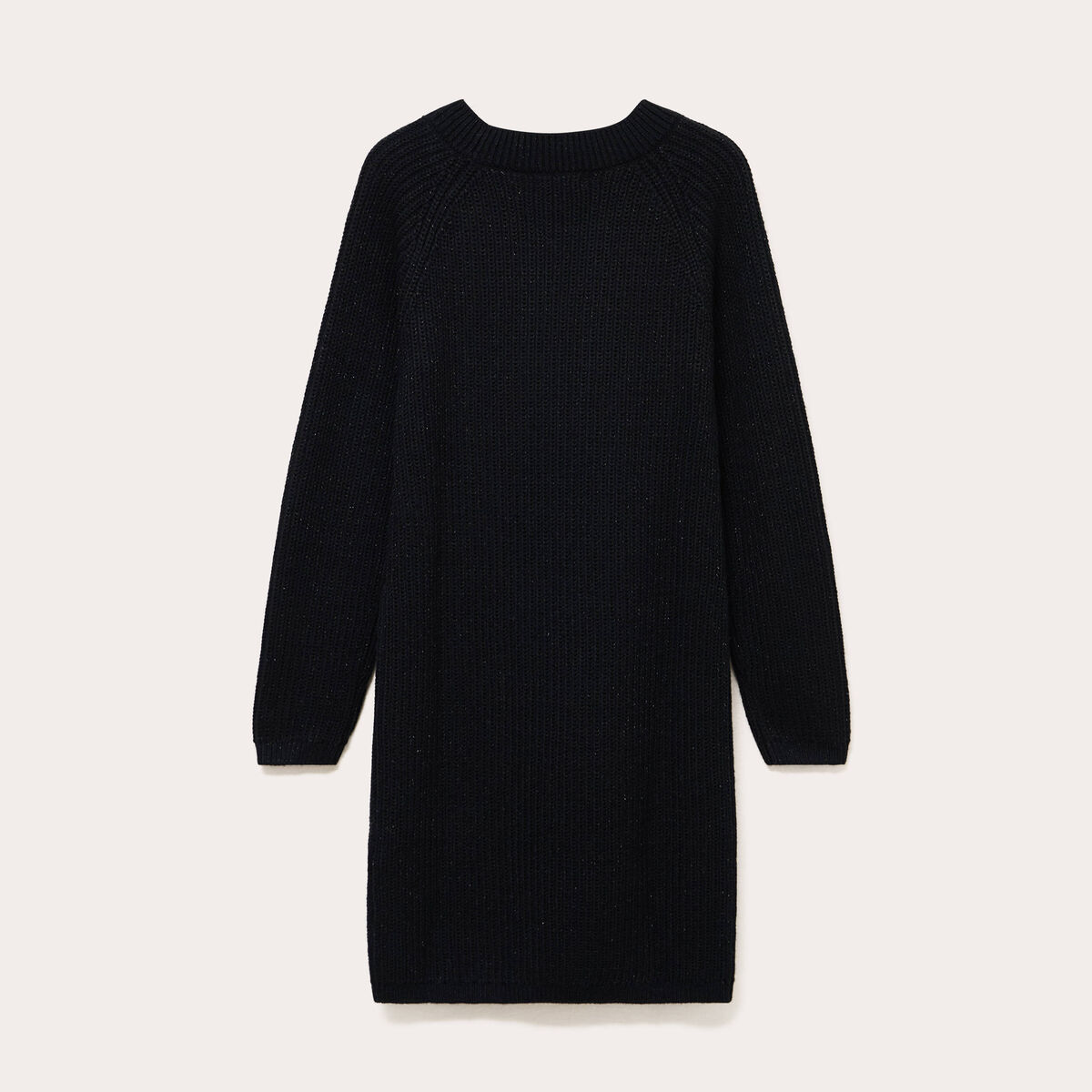 Robe pull d&eacute;tails de boutons noir femme