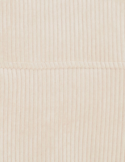 Chemise velours c&ocirc;tel&eacute; sable femme