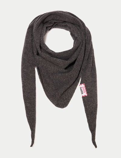 Foulard gris fonc&eacute; femme