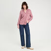 Chemise manches longues rose femme