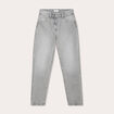 Jeans mom taille haute denim gris femme