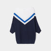 Pull manches 3/4 chauve-souris bleu marine femme